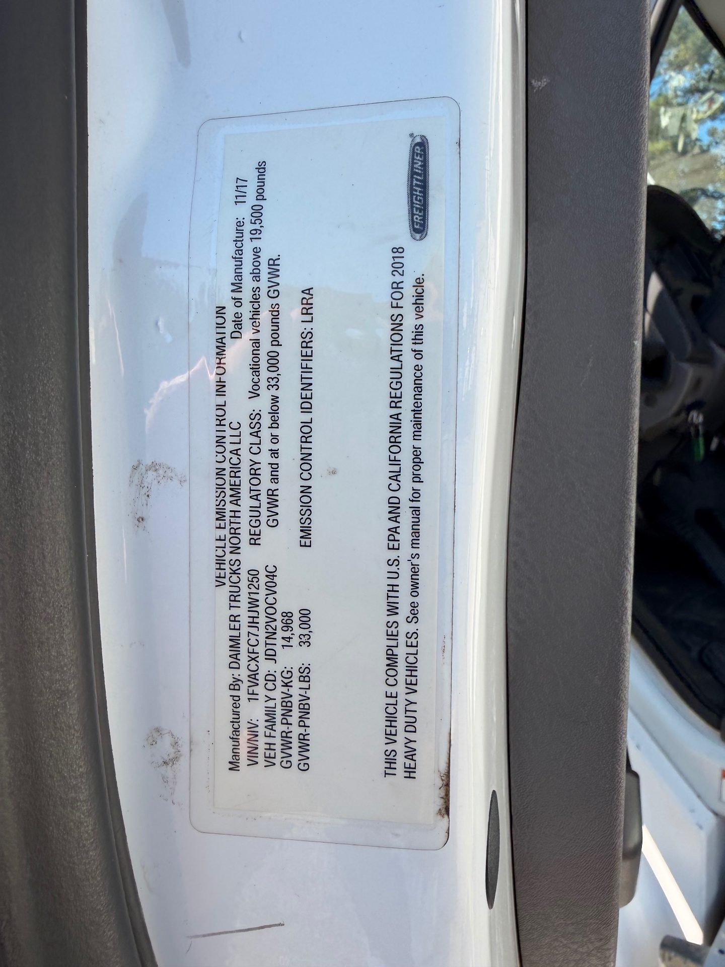 2018 Freightliner M2 106 for sale at Bunker Hill Motors