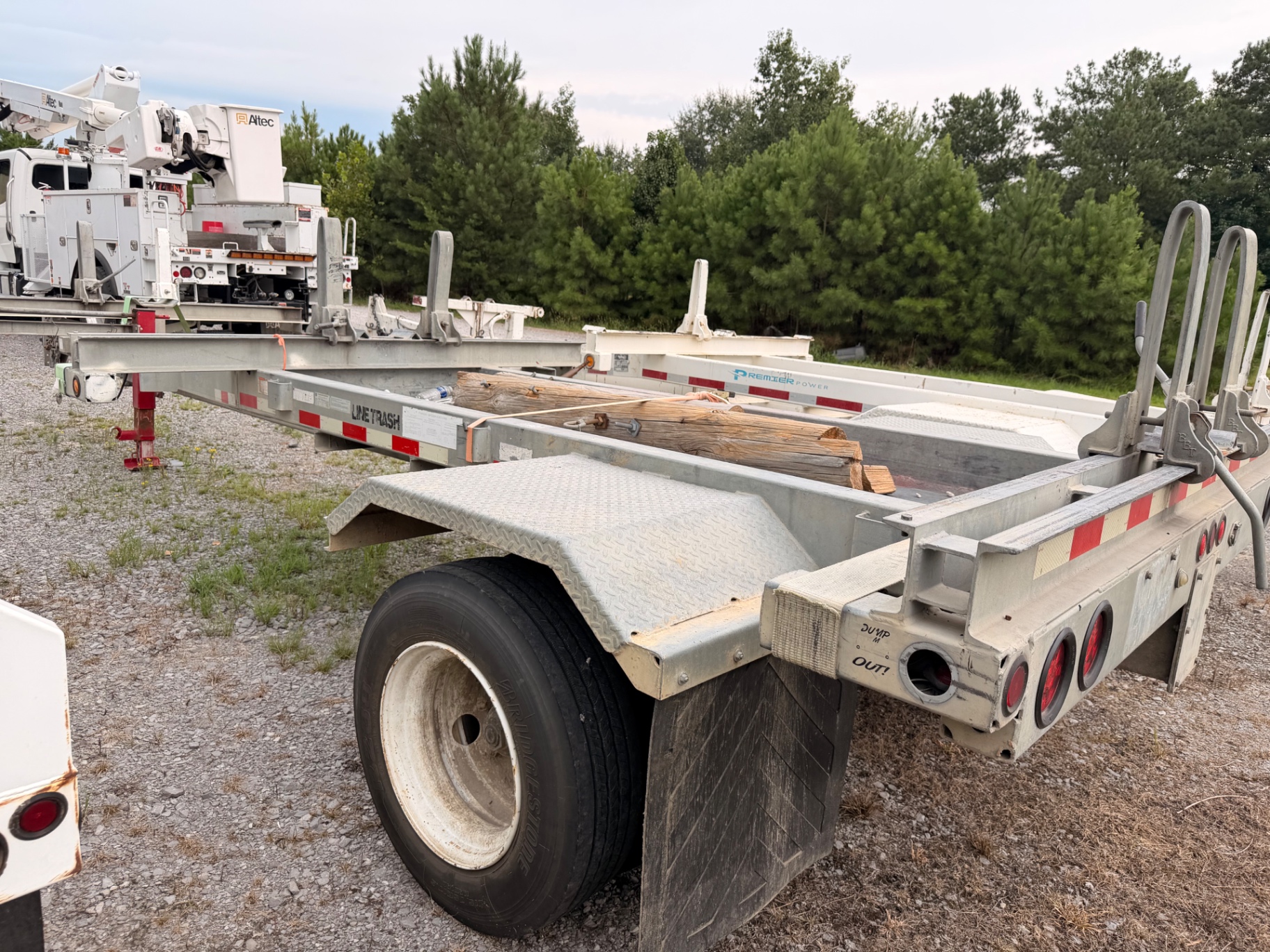 Aluminum pole trailer TR007 at Bunker Hill Motors